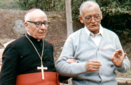 Cardenal Pablo Muñoz y el Padre César Dávila